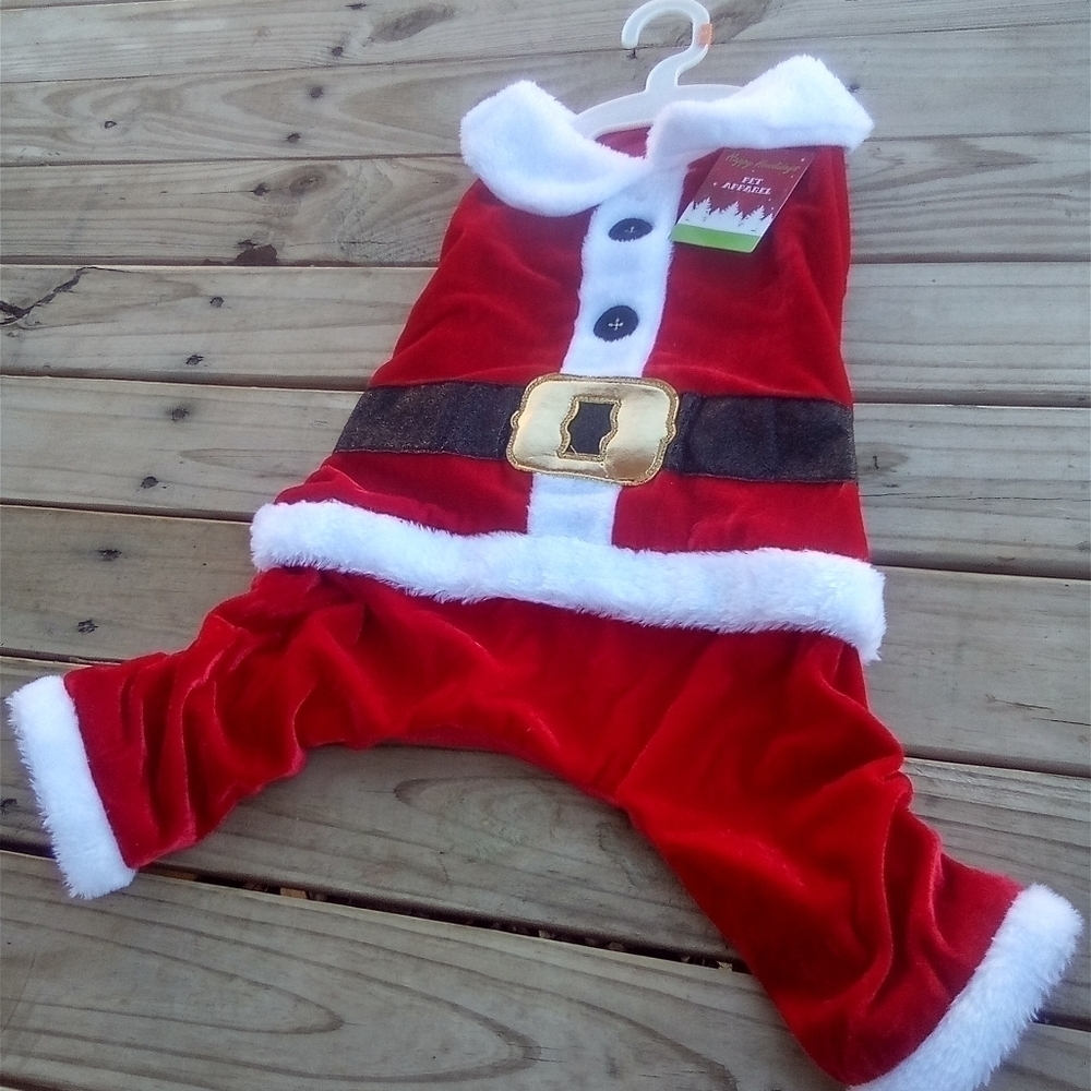 NEW Dog Santa Claus Sweater Size Medium M St Nicholas